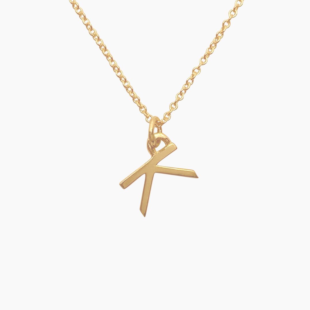 Initial Necklace in 14k Gold - Mazi New York-jewelry