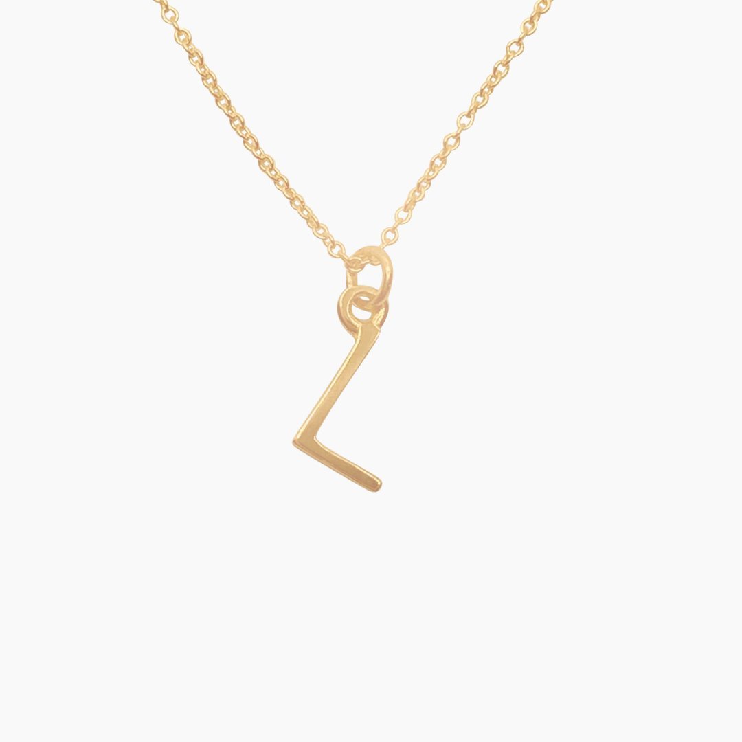 Initial Necklace in 14k Gold - Mazi New York-jewelry