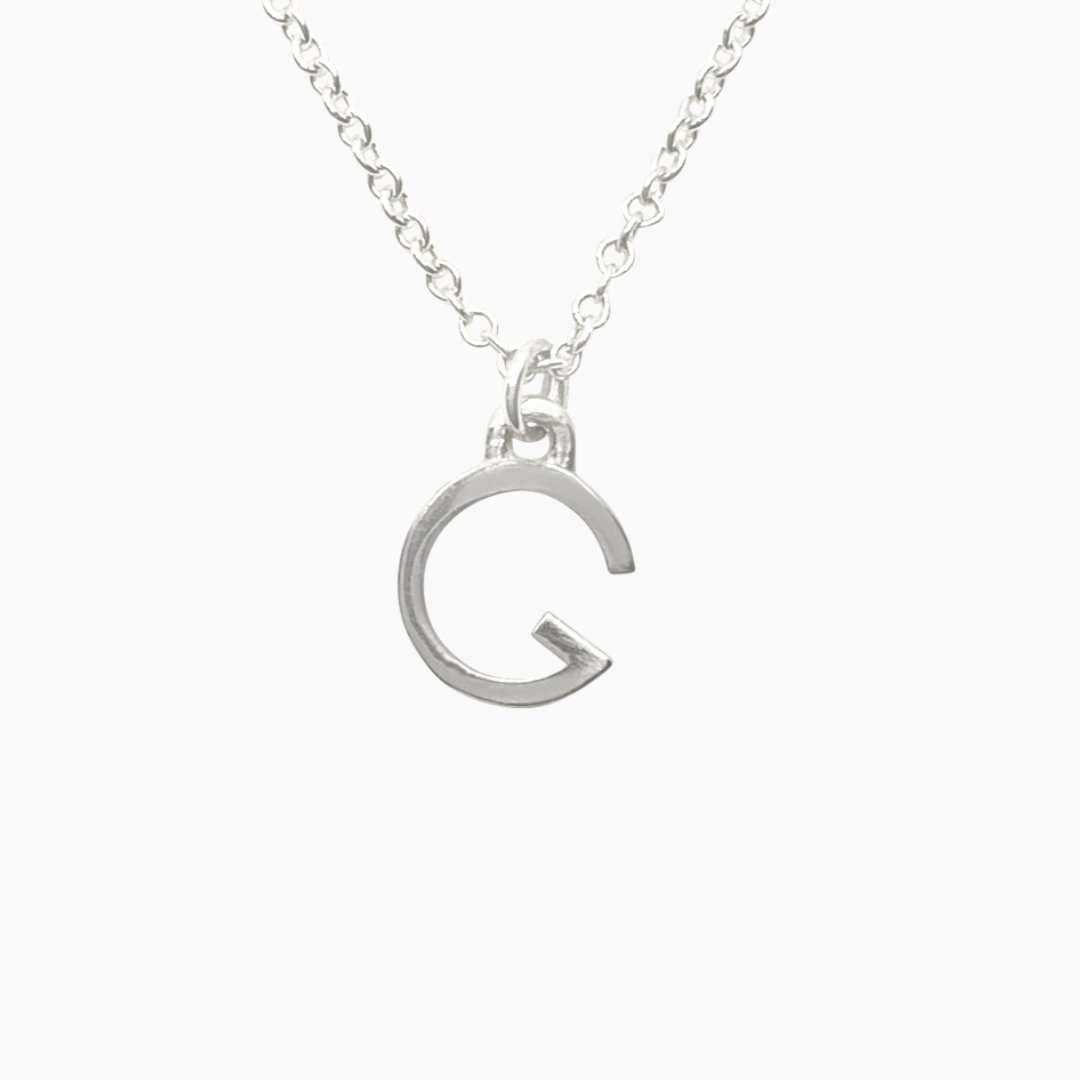 Initial Necklace in Sterling Silver - Mazi New York-jewelry
