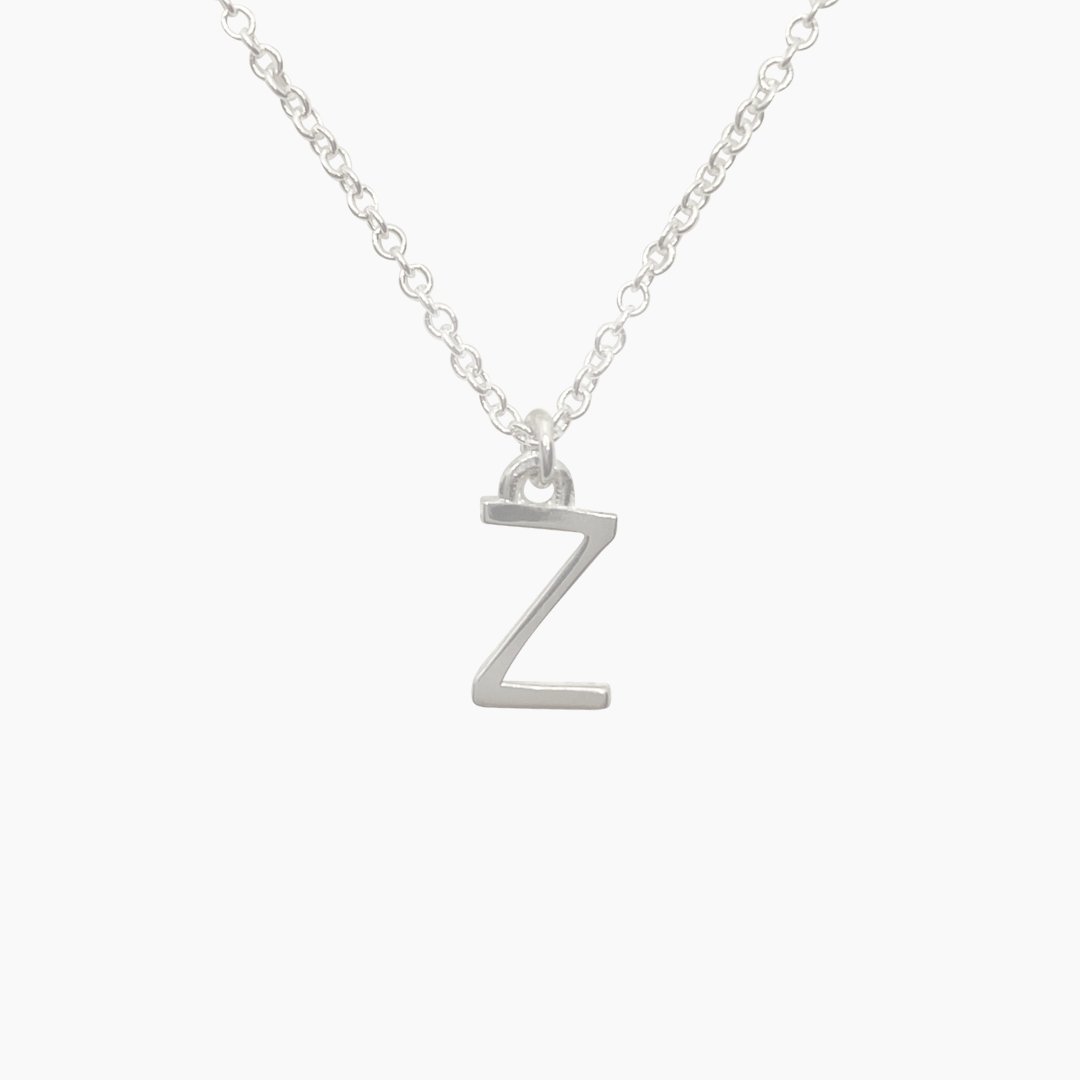 Initial Necklace in Sterling Silver - Mazi New York-jewelry