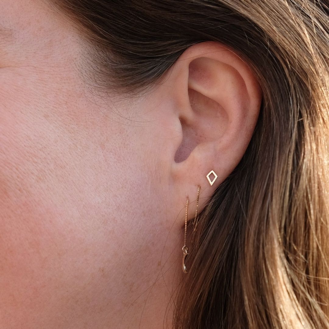 Kite Earring in 14k Gold (single earring) - Mazi New York-jewelry