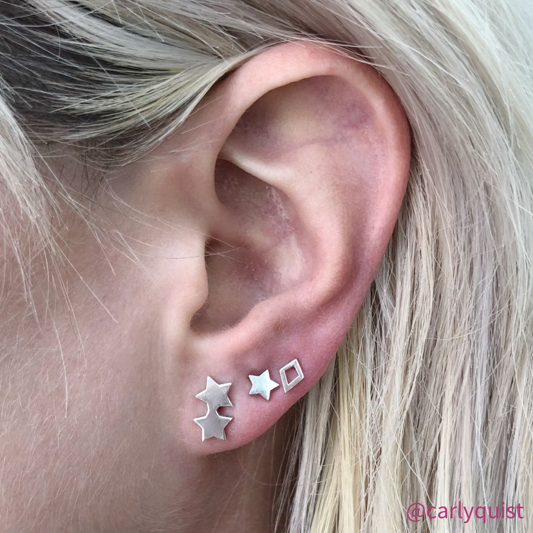 Kite Earrings in Sterling Silver - Mazi New York-jewelry