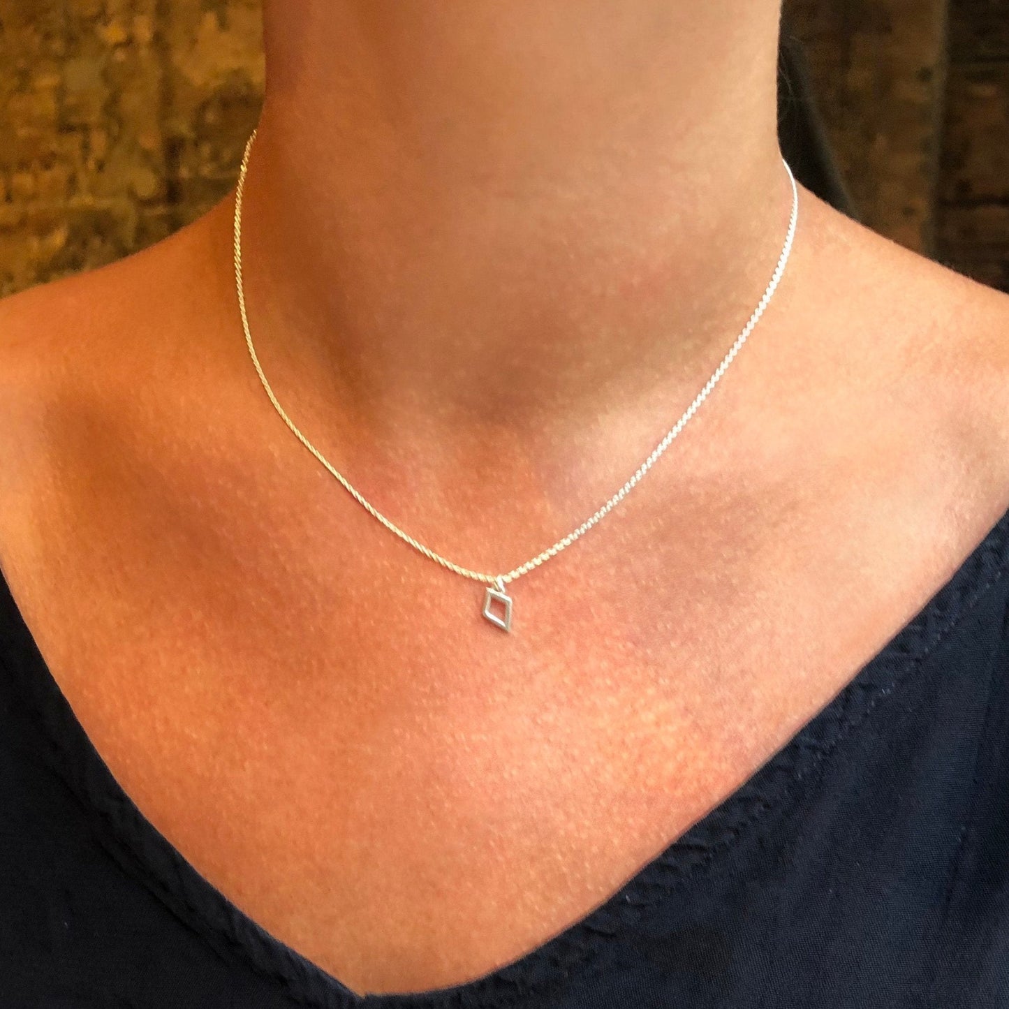 Kite Necklace in Sterling Silver - Mazi New York-jewelry