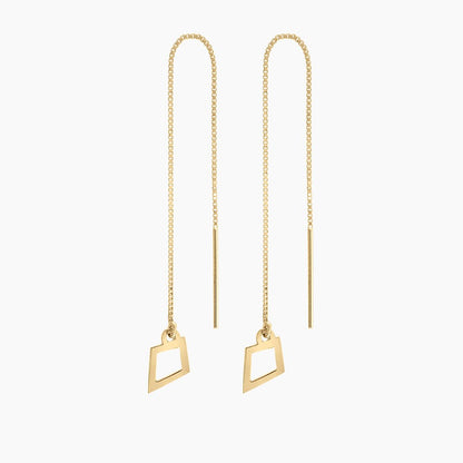 Kite Threader Earrings in 14k Gold - Mazi New York - jewelry