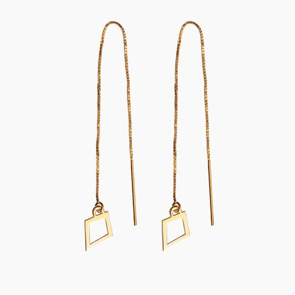 Kite Threader Earrings in 14k Gold - Mazi New York-jewelry