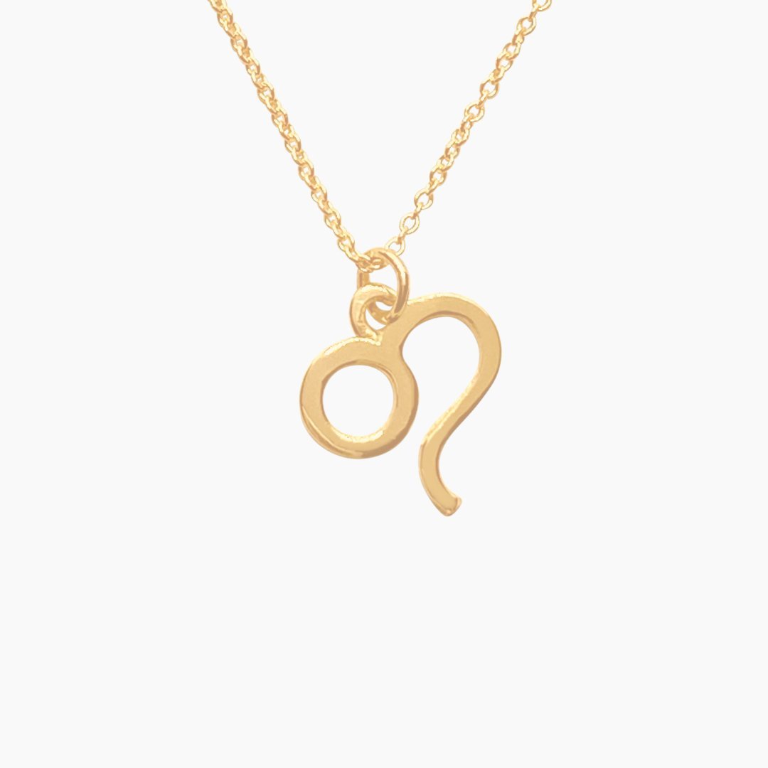 Leo Sign Zodiac Necklace in 14k Gold - Mazi New York-jewelry