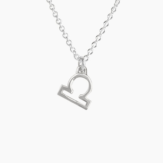 Libra Sign Zodiac Necklace in Sterling Silver - Mazi New York-jewelry