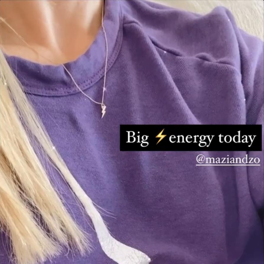 Lightning Bolt Necklace in Sterling Silver - Mazi New York-jewelry