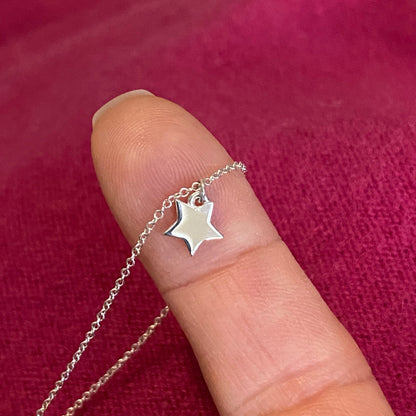 Lucky Star Necklace in Sterling Silver - Mazi New York-jewelry