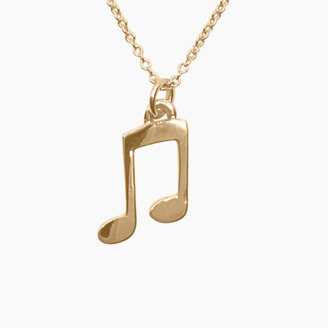 Musical Note Necklace in 14k Gold - Mazi New York-jewelry