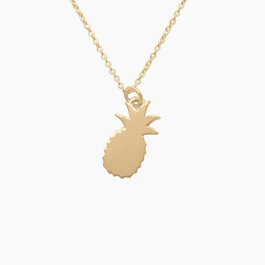 Pineapple Charm Necklace in 14k Gold - Mazi New York-jewelry