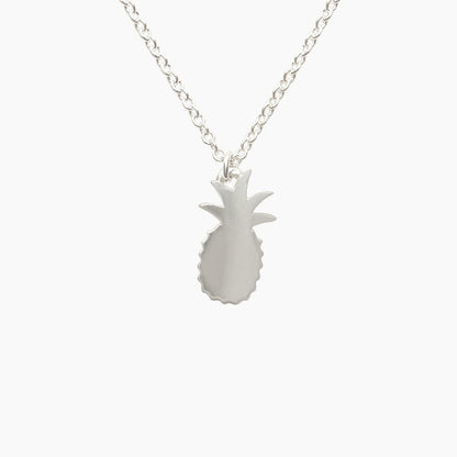 Pineapple Charm Necklace in Sterling Silver - Mazi New York-jewelry