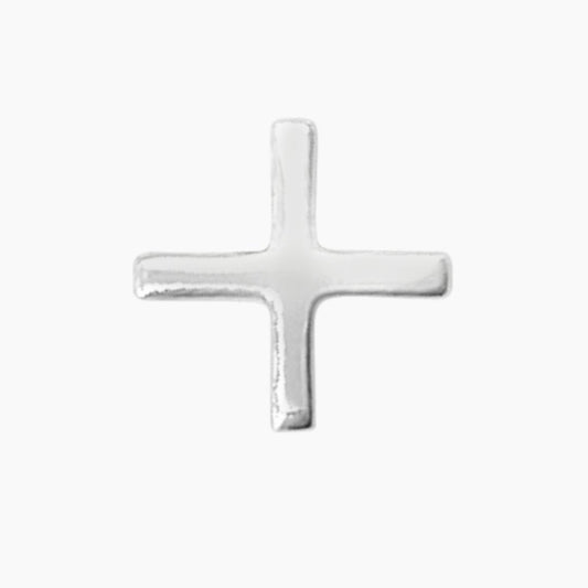 Positive Earring in Sterling Silver (single earring) - Mazi New York-jewelry