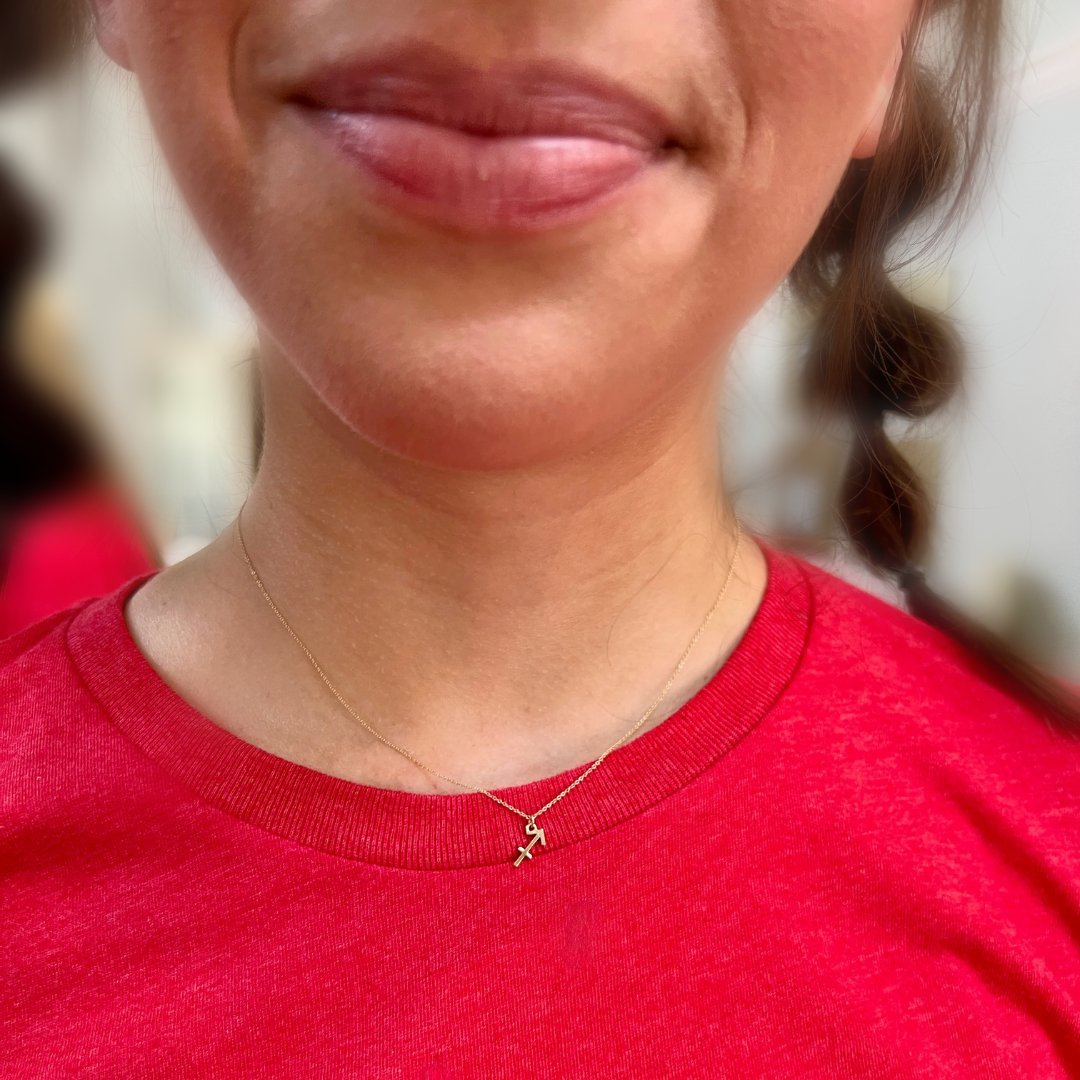 Sagittarius Sign Zodiac Necklace in 14k Gold - Mazi New York-jewelry