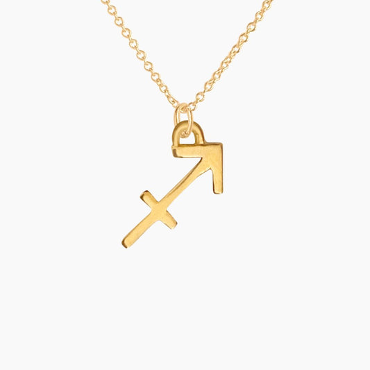 Sagittarius Sign Zodiac Necklace in 14k Gold - Mazi New York-jewelry