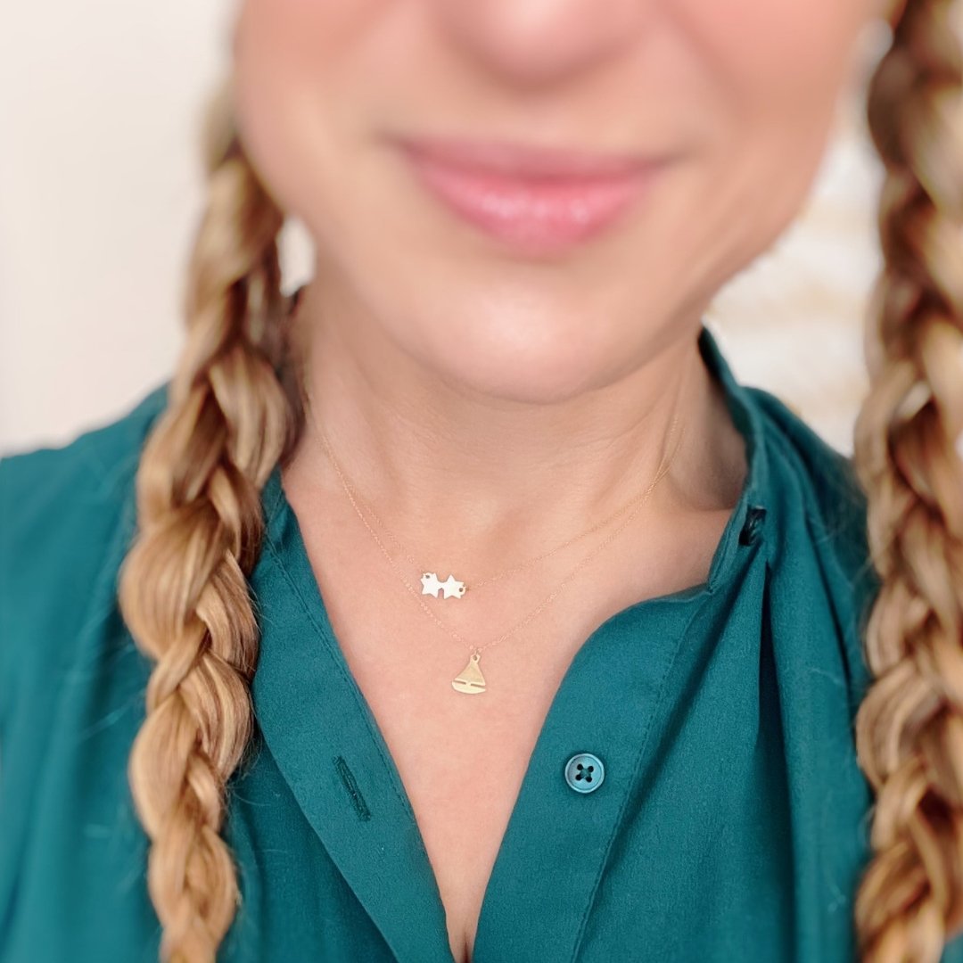 Sailboat Necklace in 14k Gold - Mazi New York-jewelry