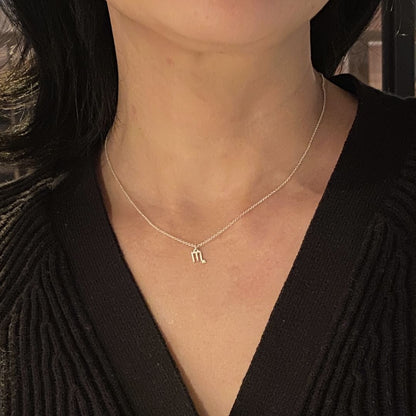 Scorpio Sign Zodiac Necklace in Sterling Silver - Mazi New York-jewelry