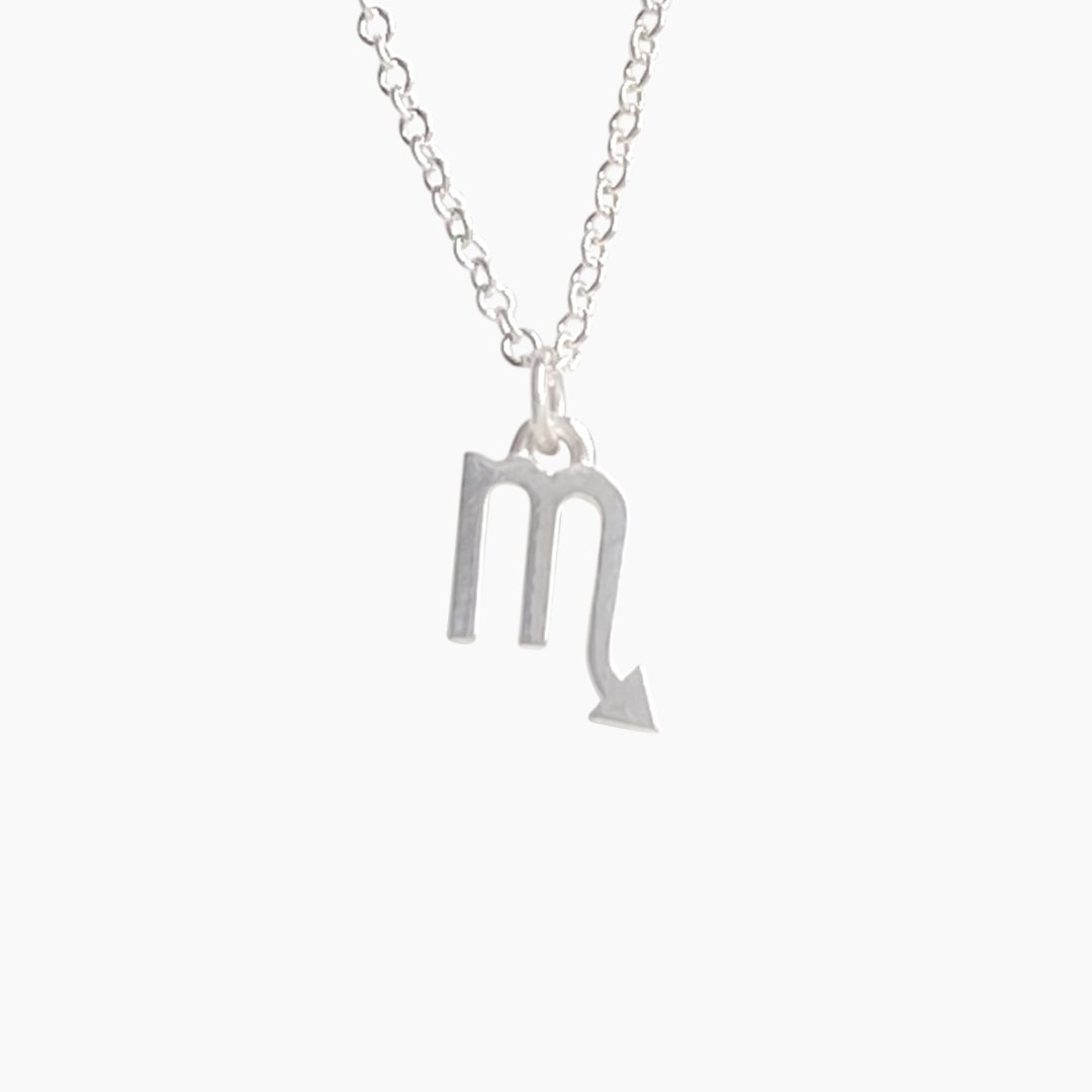 Scorpio Sign Zodiac Necklace in Sterling Silver - Mazi New York-jewelry