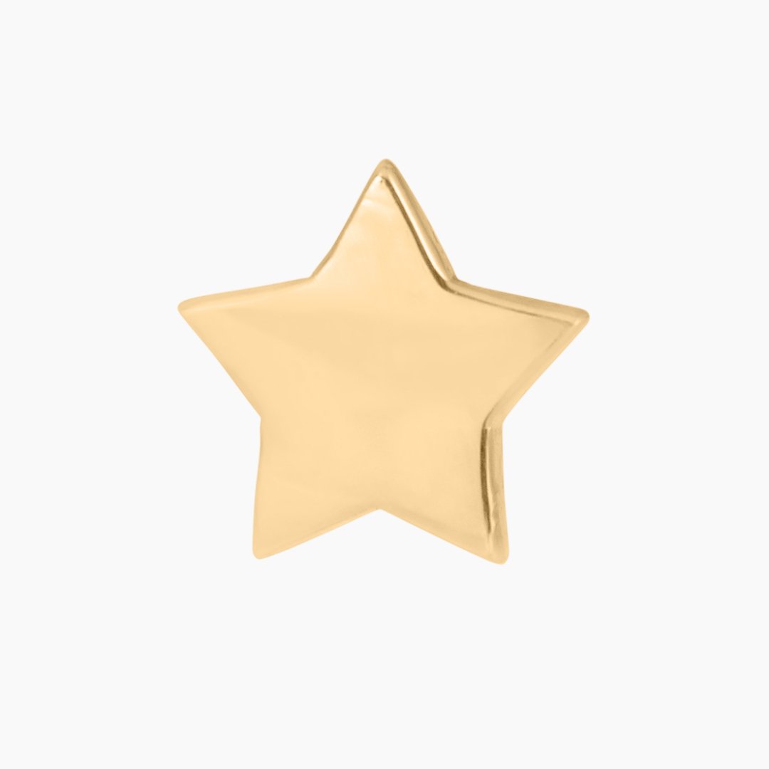 Star Earring in 14k Gold (single earring) - Mazi New York-jewelry