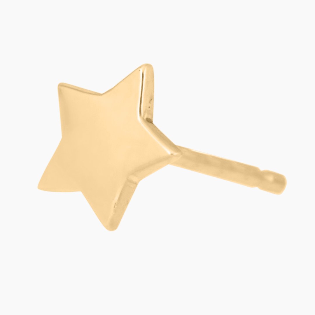 Star Earring in 14k Gold (single earring) - Mazi New York-jewelry