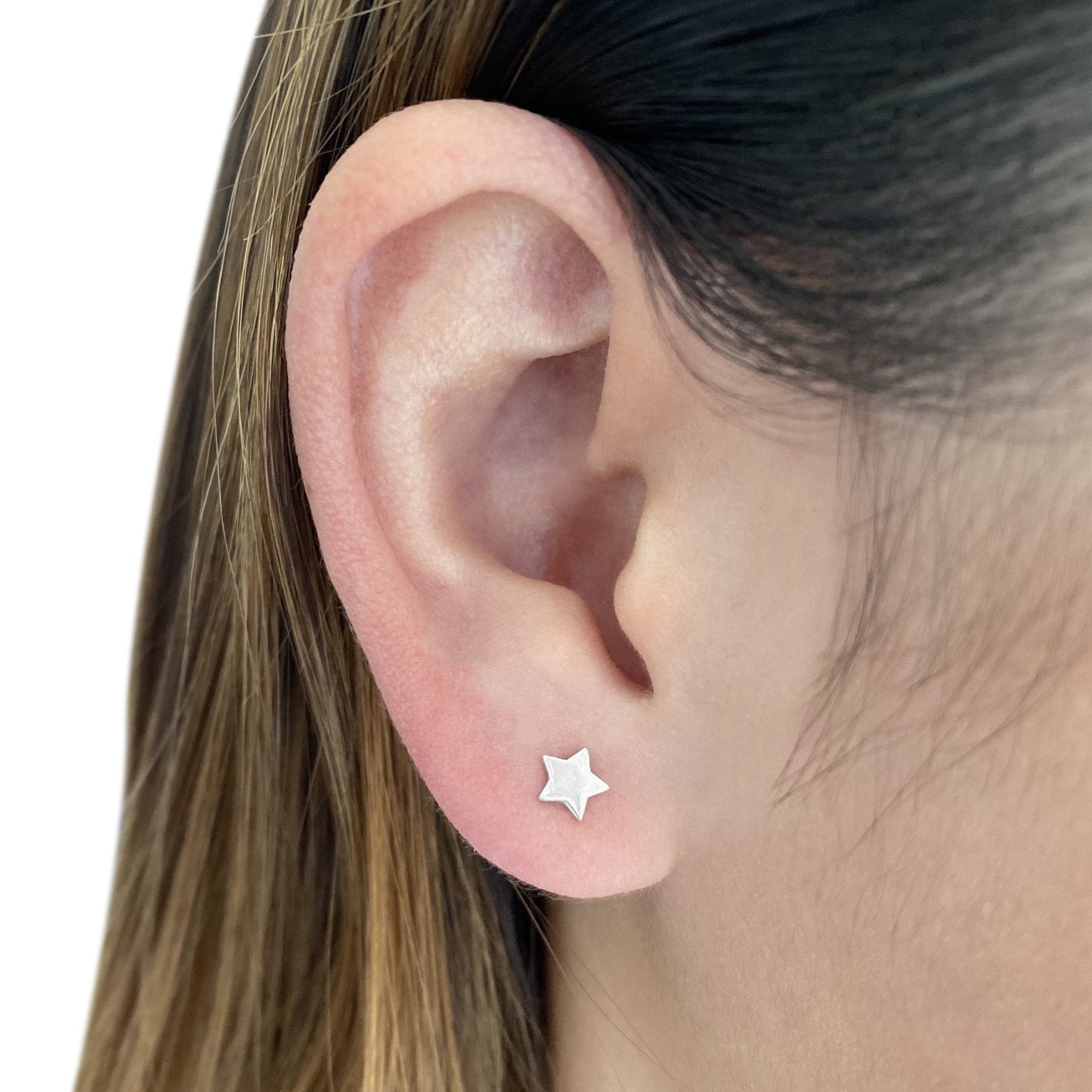 Star Earring in Sterling Silver (single earring) - Mazi New York-jewelry