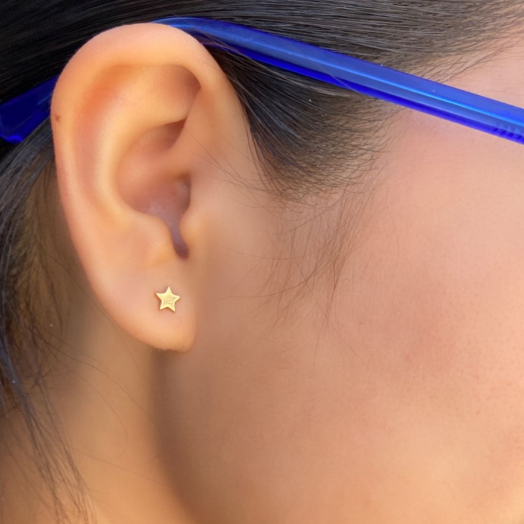 Star Earrings in 14k Gold - Mazi New York-jewelry