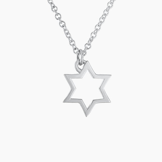 Star of David Necklace in Sterling Silver - Mazi New York-jewelry
