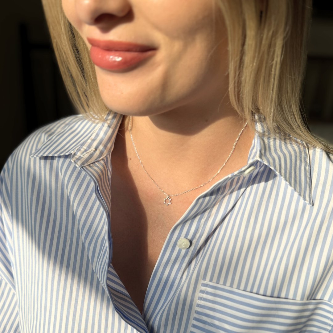 Star of David Necklace in Sterling Silver - Mazi New York - jewelry