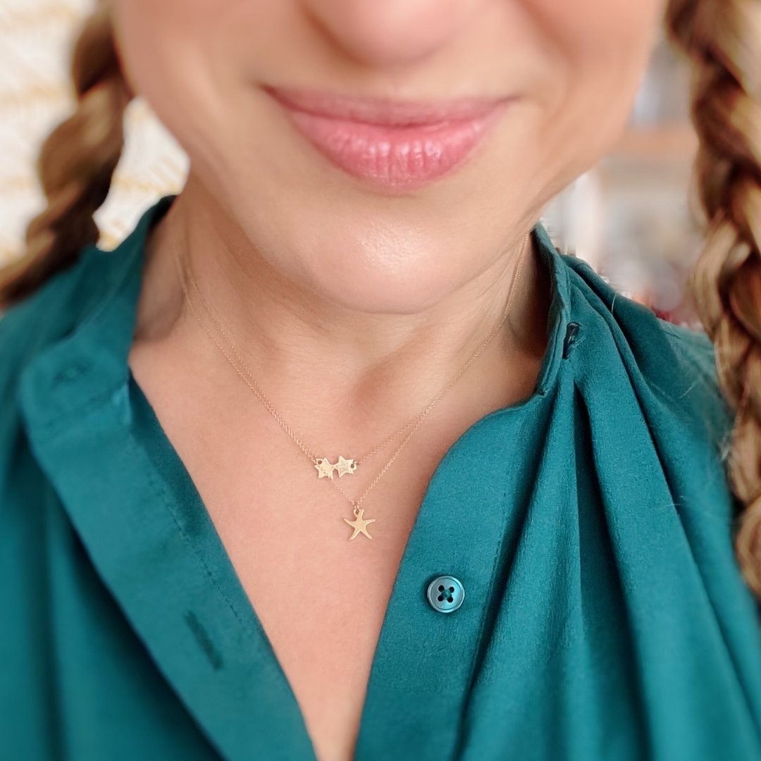 Starfish Necklace in 14k Gold - Mazi New York-jewelry