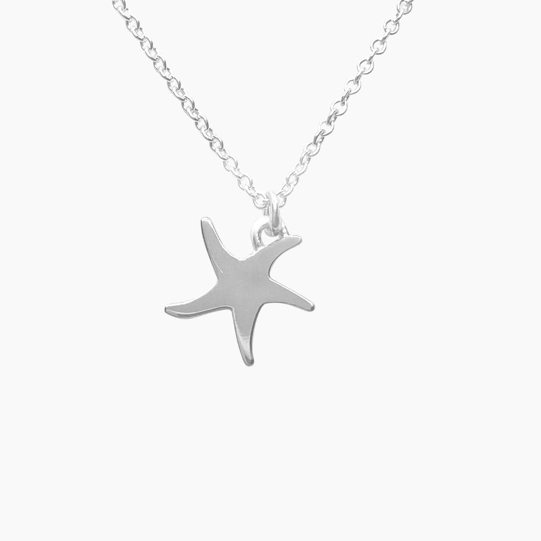 Starfish Necklace in Sterling Silver - Mazi New York-jewelry