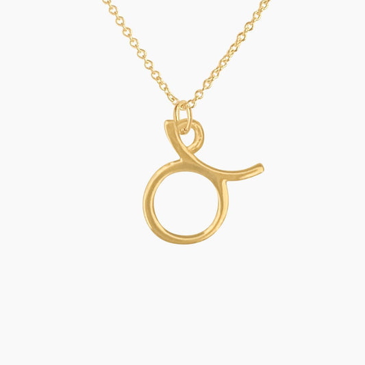 Taurus Sign Zodiac Necklace in 14k Gold - Mazi New York-jewelry