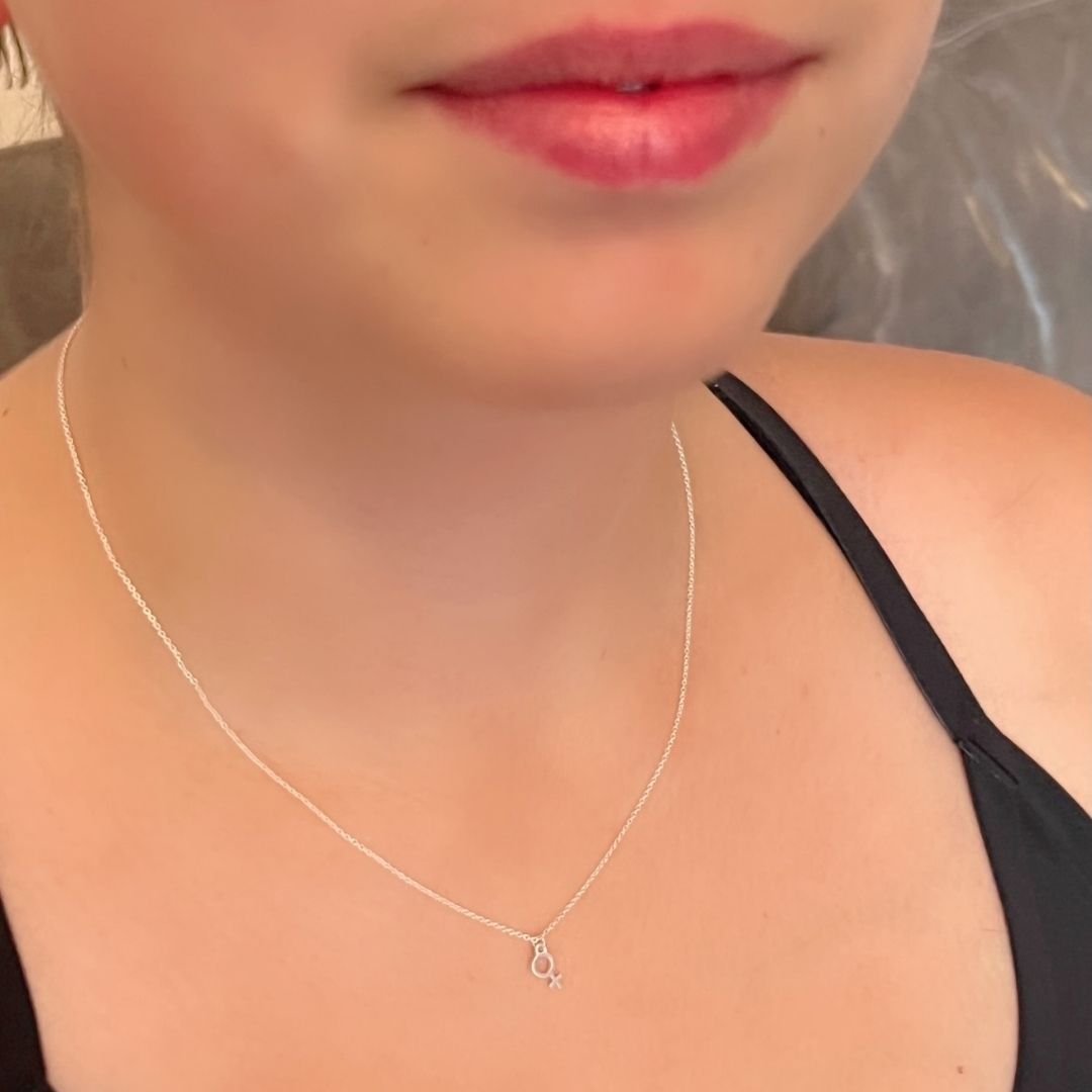 Venus Charm Necklace in Sterling Silver - Mazi New York-jewelry