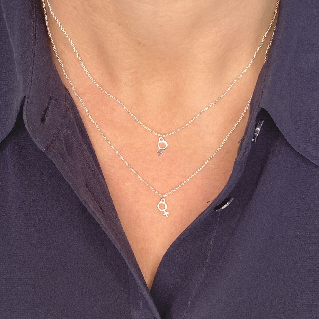 Venus Charm Necklace in Sterling Silver - Mazi New York-jewelry