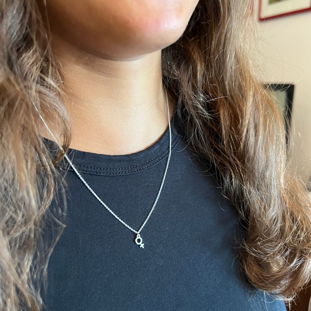 Venus Charm Necklace in Sterling Silver - Mazi New York-jewelry