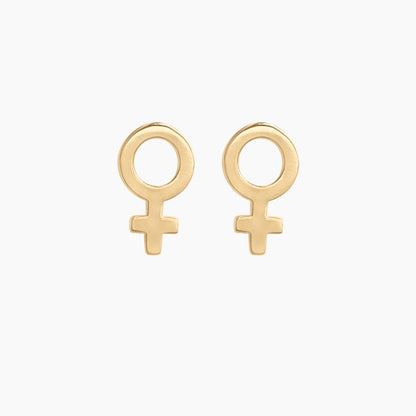 Venus Stud Earrings in 14k Gold - Mazi New York-jewelry