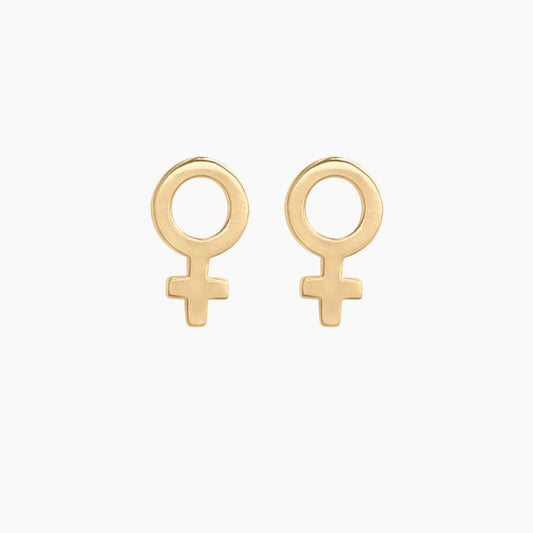 Venus Stud Earrings in 14k Gold - Mazi New York-jewelry