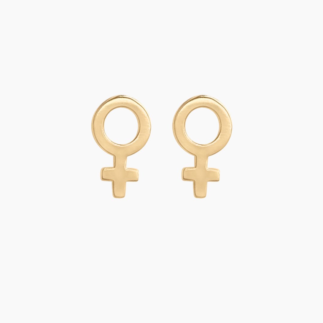 Venus Stud Earrings in 14k Gold - Mazi New York-jewelry