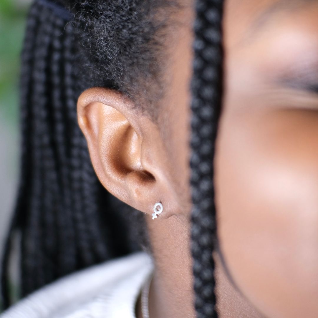 Venus Stud Earrings in Sterling Silver - Mazi New York-jewelry