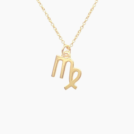 Virgo Sign Zodiac Necklace in 14k Gold - Mazi New York-jewelry