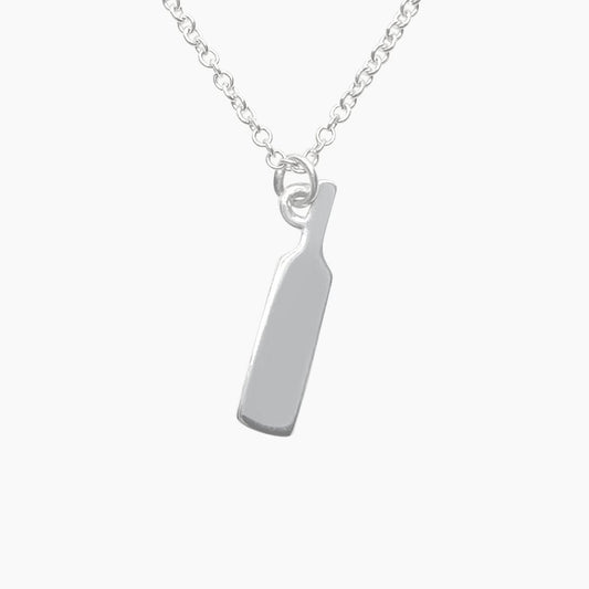 Wine Bottle Necklace in Sterling Silver - Mazi New York-jewelry