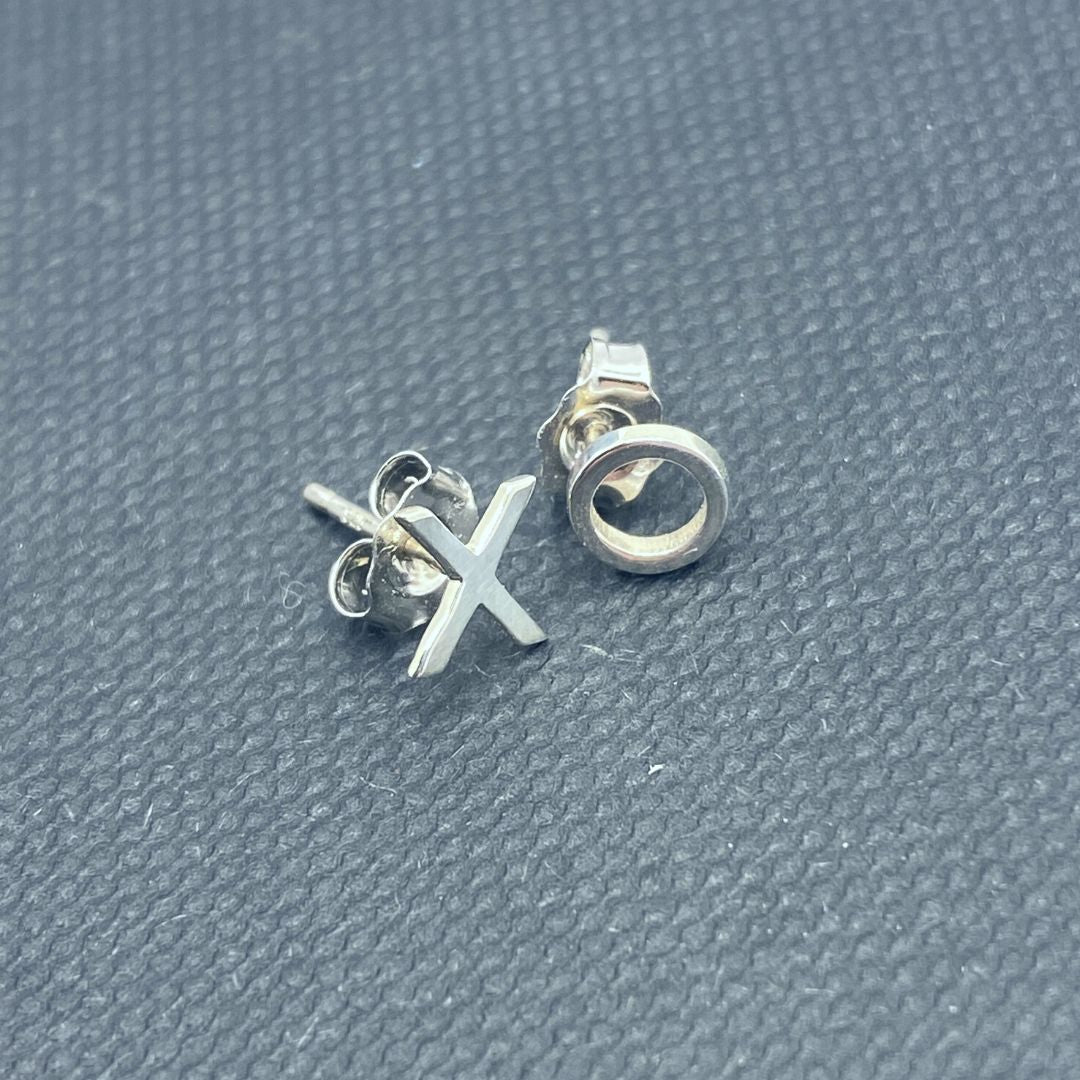 XO Earrings in Sterling Silver - Mazi New York-jewelry