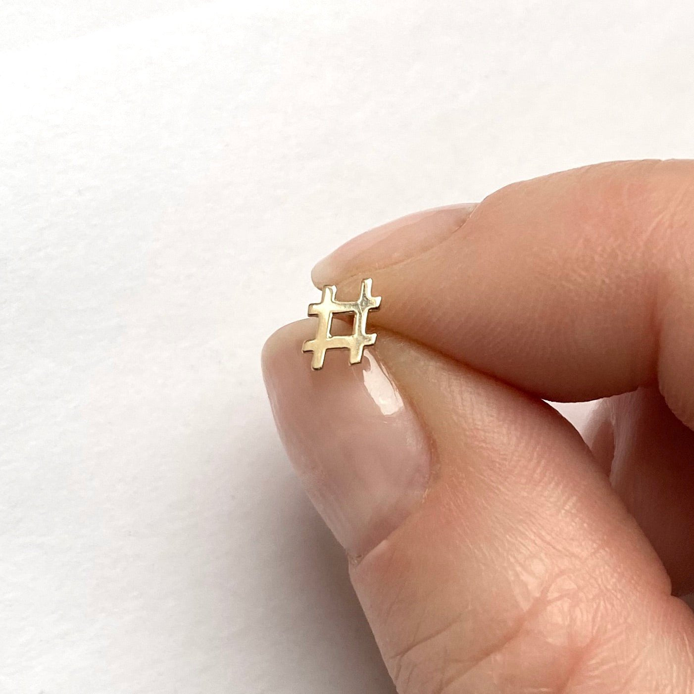 Sterling Silver Hashtag Earrings | mazi + zo jewelry